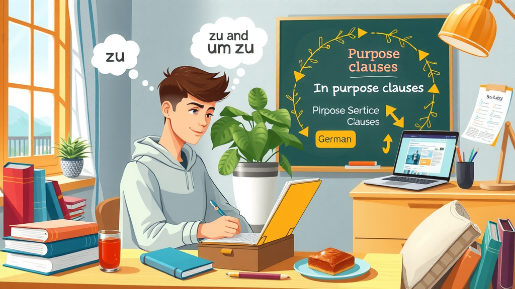 Almanca'da 'zu' ve 'um zu' yapılarının kullanımı ve amaç cümleleri oluşturma teknikleri: Türkçe açıklamalar ve örnek cümleler